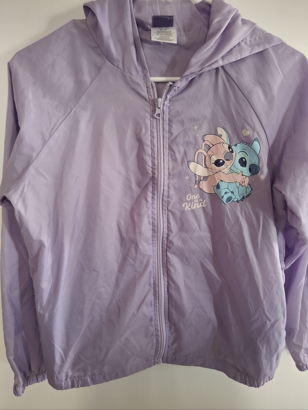 Disney Lavender Stitch & Angel Windbreaker Zip Hoodie
